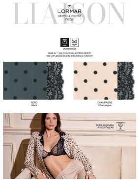 Комплект Lormar LIAISON балконет + слипы Lia54352 nero, Цвет: nero (черный+черный), Размеры: 70B, изображение 8