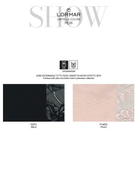 Кружевное боди Lormar SHOW Sho34177 nero, Цвет: nero (черный), Размеры: 70B, изображение 3