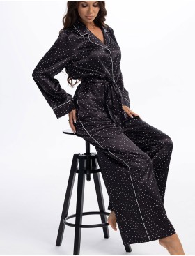 Атласная пижама с брюками Mia-Amore BETTY 2336, Цвет: черный, Размеры: 2XL