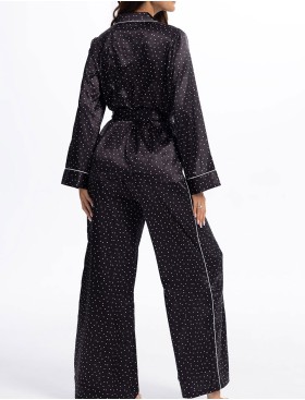 Атласная пижама с брюками Mia-Amore BETTY 2336, Цвет: черный, Размеры: 2XL, изображение 2