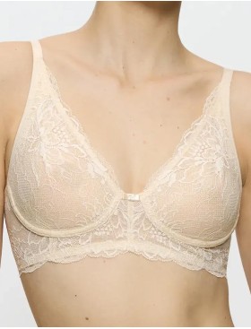 Кружевной бюстгальтер без косточек Triumph AMOURETTE CHARM N03 кремовый, Цвет: кремовый, Размеры: 70E