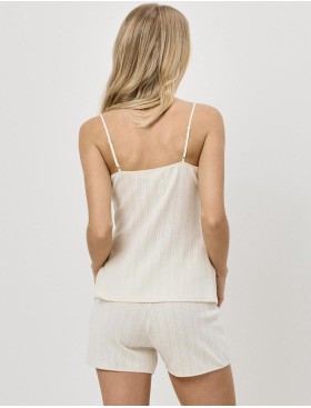 Топ и шорты для сна Aruelle CAMBRIA, Цвет: экрю, Размеры: XS, изображение 3