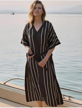 Платье-туника из вискозы Aruelle CEDAR, Цвет: шоколадный, Размеры: S