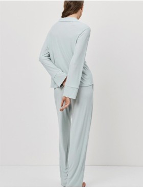 Пижама с брюками из модала Aruelle DOVE, Цвет: светло-мятный, Размеры: S, изображение 3