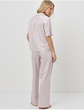 Хлопковая пижама с брюками Aruelle ELOW, Цвет: светло-розовый, Размеры: S, изображение 3
