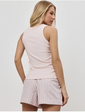 Пижама женская с шортами Aruelle ELOWEN, Цвет: светло-розовый, Размеры: XS, изображение 2