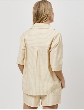 Пижама женская с шортами Aruelle HALO, Цвет: светло-жёлтый, Размеры: XS, изображение 2