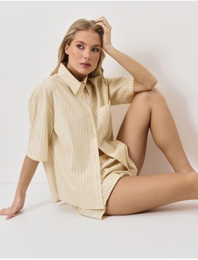 Пижама женская с шортами Aruelle HALO, Цвет: светло-жёлтый, Размеры: XS, изображение 4