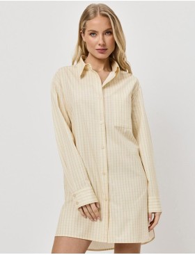 Домашняя рубашка Aruelle HALO, Цвет: светло-жёлтый, Размеры: XS