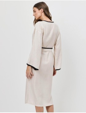 Женский халат из вискозы Aruelle HORIZON, Цвет: светло-бежевый, Размеры: XS, изображение 2