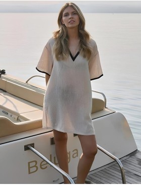 Лёгкая туника Aruelle HORIZON, Цвет: светло-бежевый, Размеры: S, изображение 2