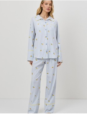 Пижама с брюками Aruelle LENORA, Цвет: светло-голубой, Размеры: S, изображение 3