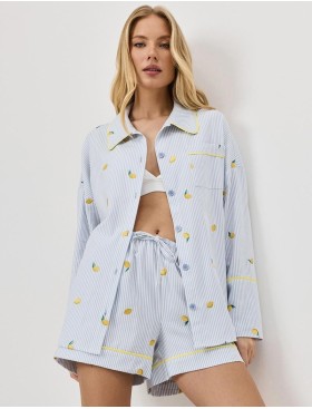 Пижама с шортами Aruelle LENORA, Цвет: светло-голубой, Размеры: 2XL