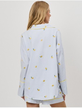 Пижама с шортами Aruelle LENORA, Цвет: светло-голубой, Размеры: 2XL, изображение 2