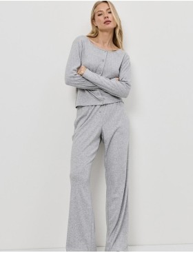 Комплект женский со штанами Aruelle NEVE SET, Цвет: светло-серый, Размеры: S, изображение 3