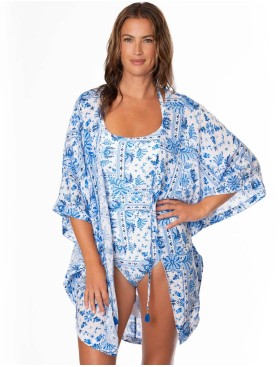 Халат-накидка для пляжа Jantzen JZ26239C, Цвет: кобальт, Размеры: L