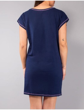 Удлиненная футболка Sielei FASHION SUMMER AR41 blu, Цвет: blu (синий), Размеры: L, изображение 2