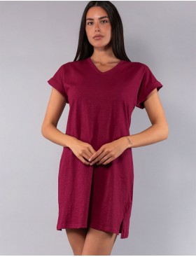 Сорочка из хлопка Sielei CITY CI28 ciliegia, Цвет: ciliegia (бордо), Размеры: 3XL