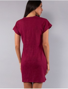 Сорочка из хлопка Sielei CITY CI28 ciliegia, Цвет: ciliegia (бордо), Размеры: 3XL, изображение 2