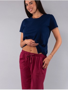 Пижама из хлопка Sielei CITY CI16 blu/ciliegia, Цвет: blu/ciliegia (синий/бордо), Размеры: 2XL