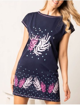 Удлиненная футболка Sielei FASHION SUMMER SU41 blu, Цвет: blu (синий), Размеры: L, изображение 3