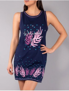 Короткая сорочка из хлопка Sielei FASHION SUMMER SU42 blu, Цвет: blu (синий), Размеры: L, изображение 4