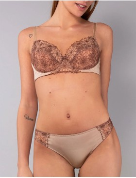 Комплект Sielei CAMILLE мягкая+слипы 79305 tortora, Цвет: tortora (персиковый), Размеры: 75C