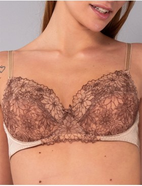 Комплект Sielei CAMILLE мягкая+слипы 79305 tortora, Цвет: tortora (персиковый), Размеры: 75C, изображение 3