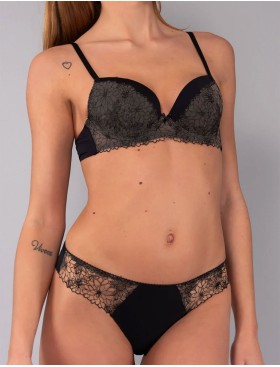 Комплект Sielei CAMILLE балконет+слипы 79325 nero, Цвет: nero (черный), Размеры: 85B