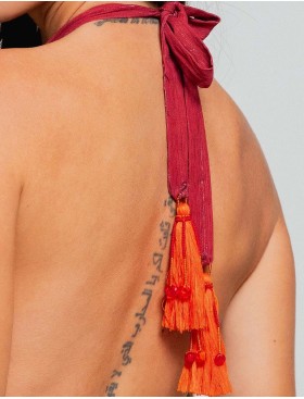 Длинное пляжное платье Cosita Linda CLC26016 MAJESTIC POPPY, Цвет: терракотовый, Размеры: L, изображение 3