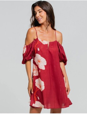 Платье-туника Cosita Linda CLC26017 MAJESTIC POPPY, Цвет: терракотовый, Размеры: L