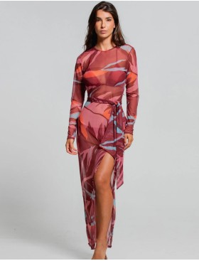 Длинное пляжное платье Cosita Linda CLC26053 RAINFOREST RADIANCE, Цвет: мульти, Размеры: M