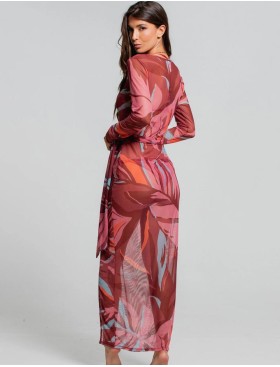 Длинное пляжное платье Cosita Linda CLC26053 RAINFOREST RADIANCE, Цвет: мульти, Размеры: M, изображение 3