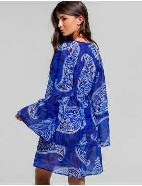 Короткий пляжный халат Cosita Linda CLC26079 MEXICAN BLAZE, Цвет: синий, Размеры: L, изображение 3