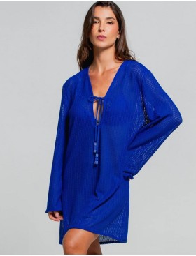 Пляжная туника Cosita Linda CLC26083 AZURE ELEGANCE, Цвет: синий, Размеры: M