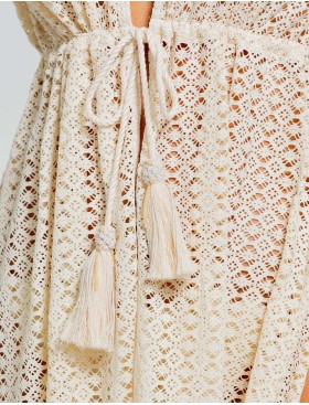 Пляжный халат Cosita Linda CLC26121 ETHEREAL NATURE, Цвет: молочный, Размеры: M, изображение 3