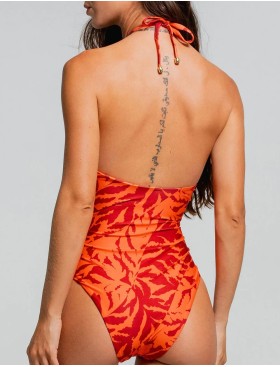 Слитный купальник Cosita Linda CLM26008 LEAVES OF THE SUN, Цвет: оранжевый, Размеры: M, изображение 3