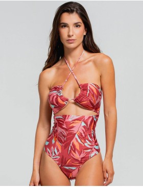 Слитный купальник с вырезом Cosita Linda CLM26051 RAINFOREST RADIANCE, Цвет: мульти, Размеры: M