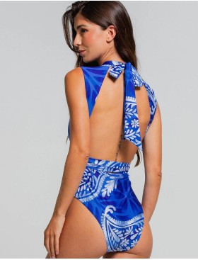 Закрытый купальник Cosita Linda CLM26078 MEXICAN BLAZE, Цвет: синий, Размеры: M, изображение 3