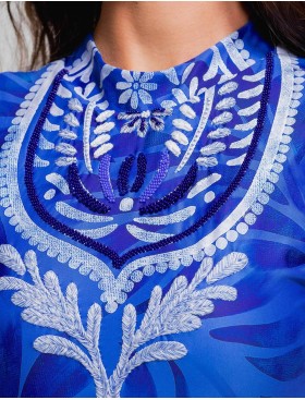 Закрытый купальник Cosita Linda CLM26078 MEXICAN BLAZE, Цвет: синий, Размеры: M, изображение 4