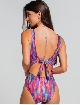 Слитный купальник с глубоким вырезом Cosita Linda CLM26096 EXOTIC SHADE, Цвет: мульти, Размеры: M, изображение 2