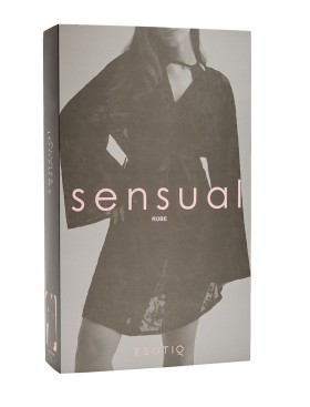 Кружевной пеньюар Esotiq ZEQUINE 44179 черный, Цвет: черный, Размеры: L/XL, изображение 10