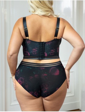 Трусы слипы Kris Line BLOSSOM briefs, Цвет: черный+сиреневый, Размеры: L, изображение 4