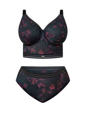 Трусы слипы Kris Line BLOSSOM briefs, Цвет: черный+сиреневый, Размеры: L, изображение 5