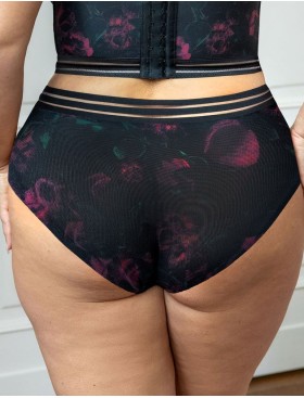 Трусы слипы Kris Line BLOSSOM briefs, Цвет: черный+сиреневый, Размеры: L, изображение 2