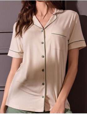 Комплект с шортами Lormar TODAY 654100CO champagne/oliva, Цвет: champagne/oliva (беж/оливковый), Размеры: M, изображение 2