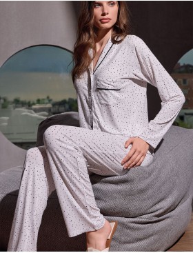 Трикотажная пижама Lormar BLOGGER 654049LU latte, Цвет: latte (кремовый), Размеры: XL