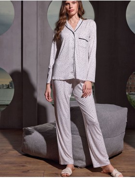 Трикотажная пижама Lormar BLOGGER 654049LU latte, Цвет: latte (кремовый), Размеры: XL, изображение 2