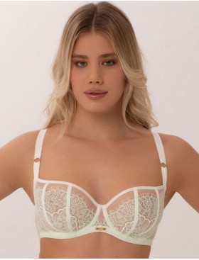 Кружевной мягкий балконет Subtille ESMERALDA MINT soft balconette, Цвет: мята, Размеры: 75F, изображение 3