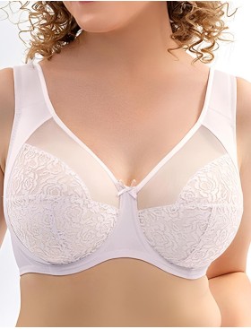 Бюстгальтер мягкий с широкими бретелями Honey H48-25-L белый, Цвет: белый, Размеры: 100D